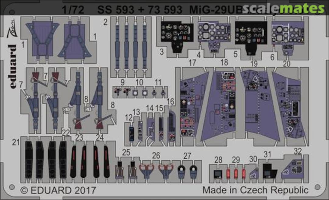 Boxart MiG-29UB Izdelye 9.51 SS593 Eduard