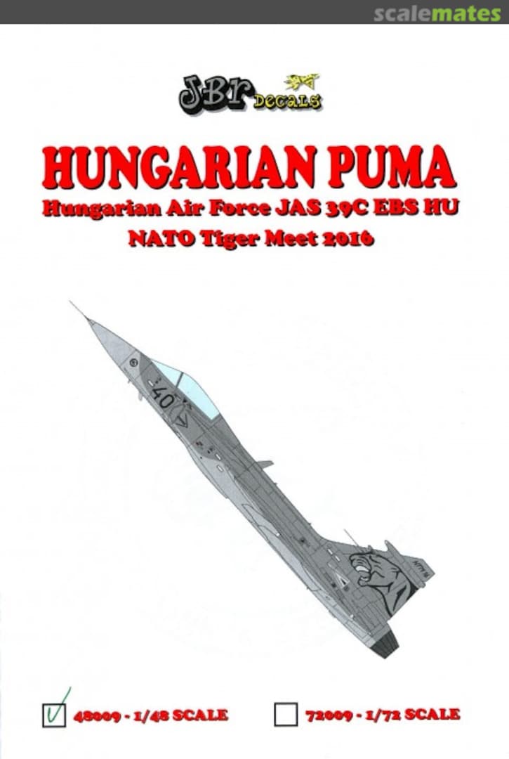 Boxart Hungarian Air Force JAS 39C EBS HU 48009 JBr Decals