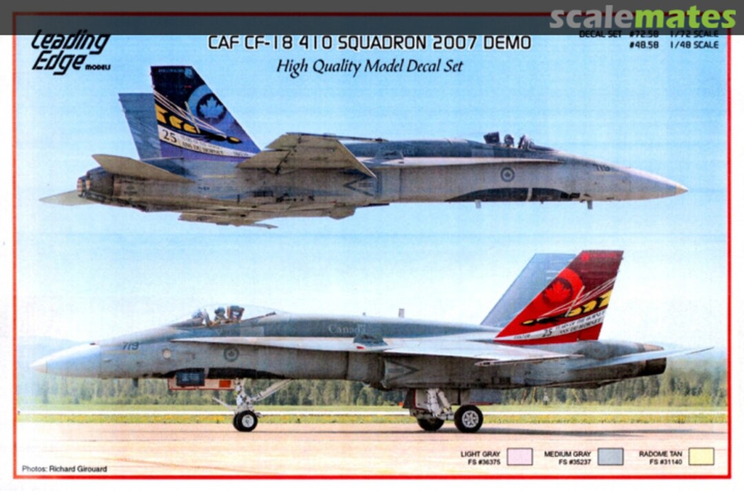 Boxart CAF CF-18 410 Squadron 2007 Demo 72.58 Leading Edge