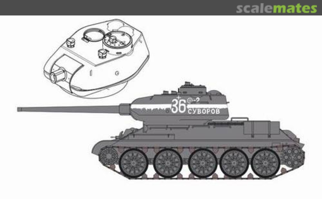 Boxart T-34/85 model 1943 conversion set 3070 CMK