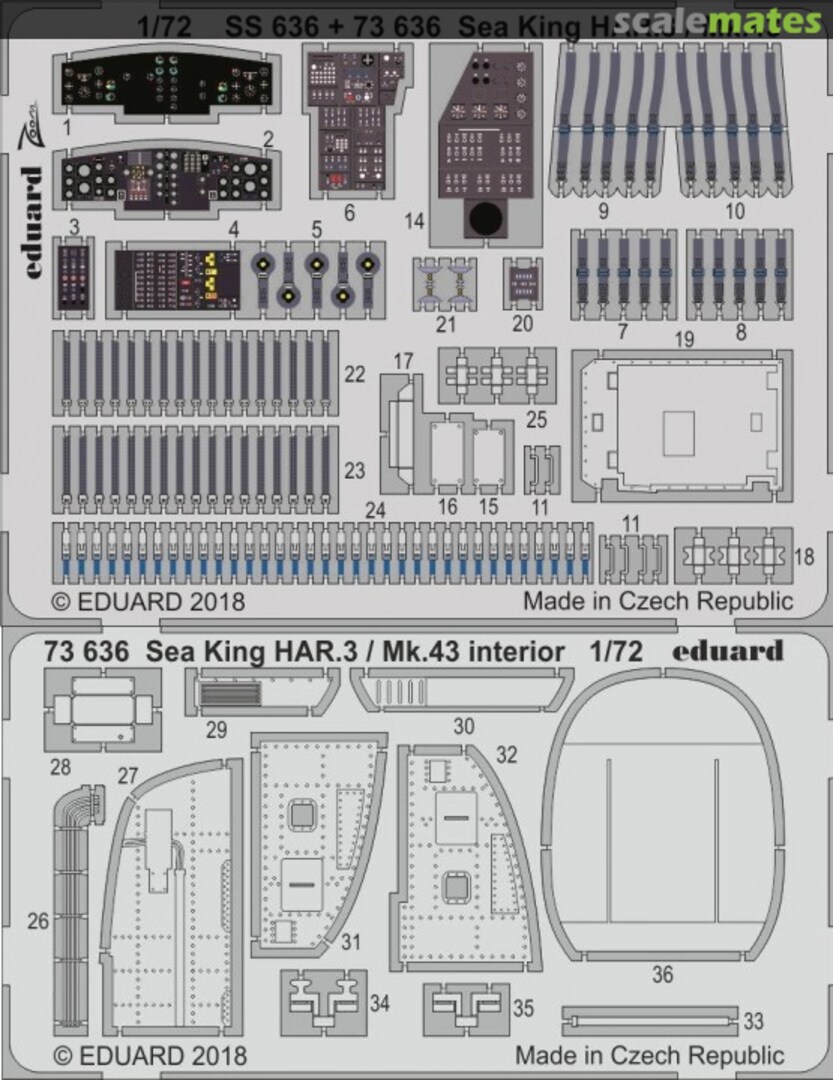 Boxart Sea King HAR.3 / Mk.43 interior 73636 Eduard