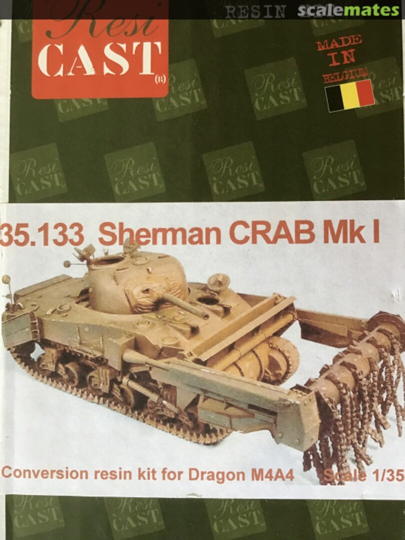 Boxart Sherman CRAB Mk I 35.133 Resicast