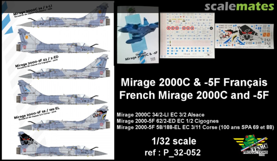 Boxart Dassault Mirage 2000C & -5F P-32-52 FFSMC Productions