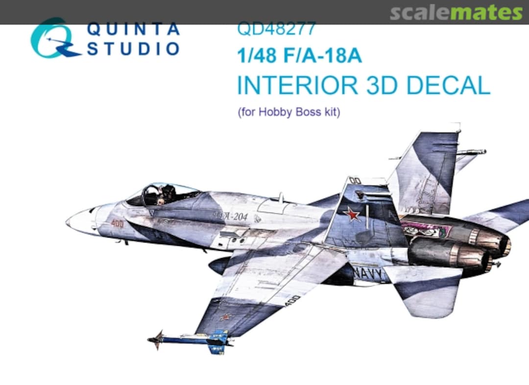 Boxart F/A-18А interior 3D decals QD48277 Quinta Studio