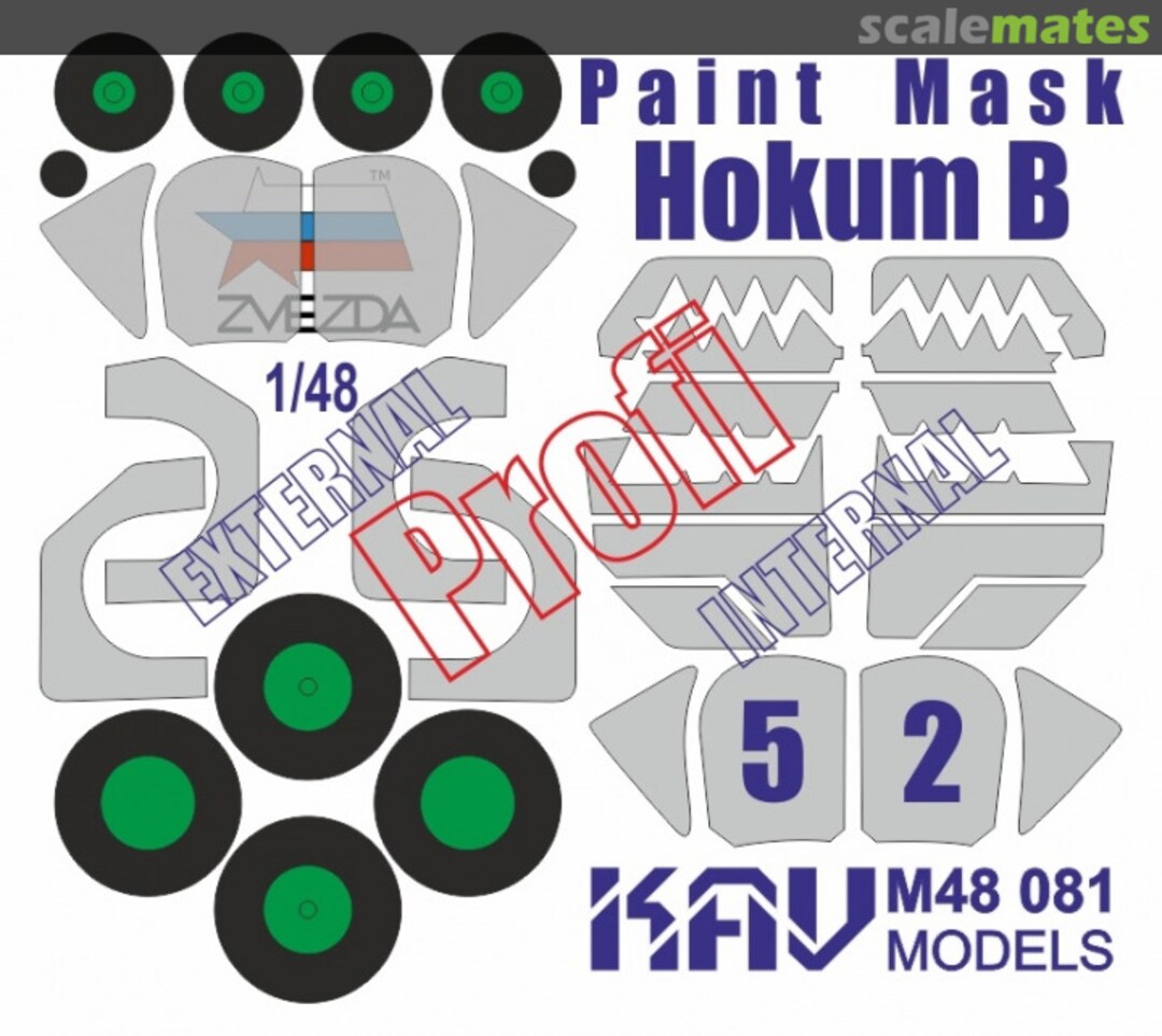 Boxart Ka-52 Hokum B masks (double sided) KAV M48 081 KAV models