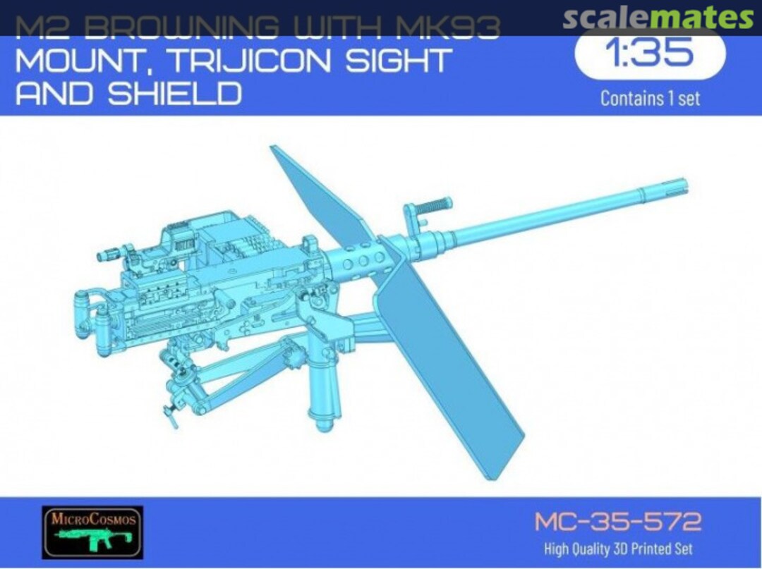 Boxart M2 browning with MK93 mount, Trijicon MGRS Sight and shield MC-35-572 3D MicroCosmos