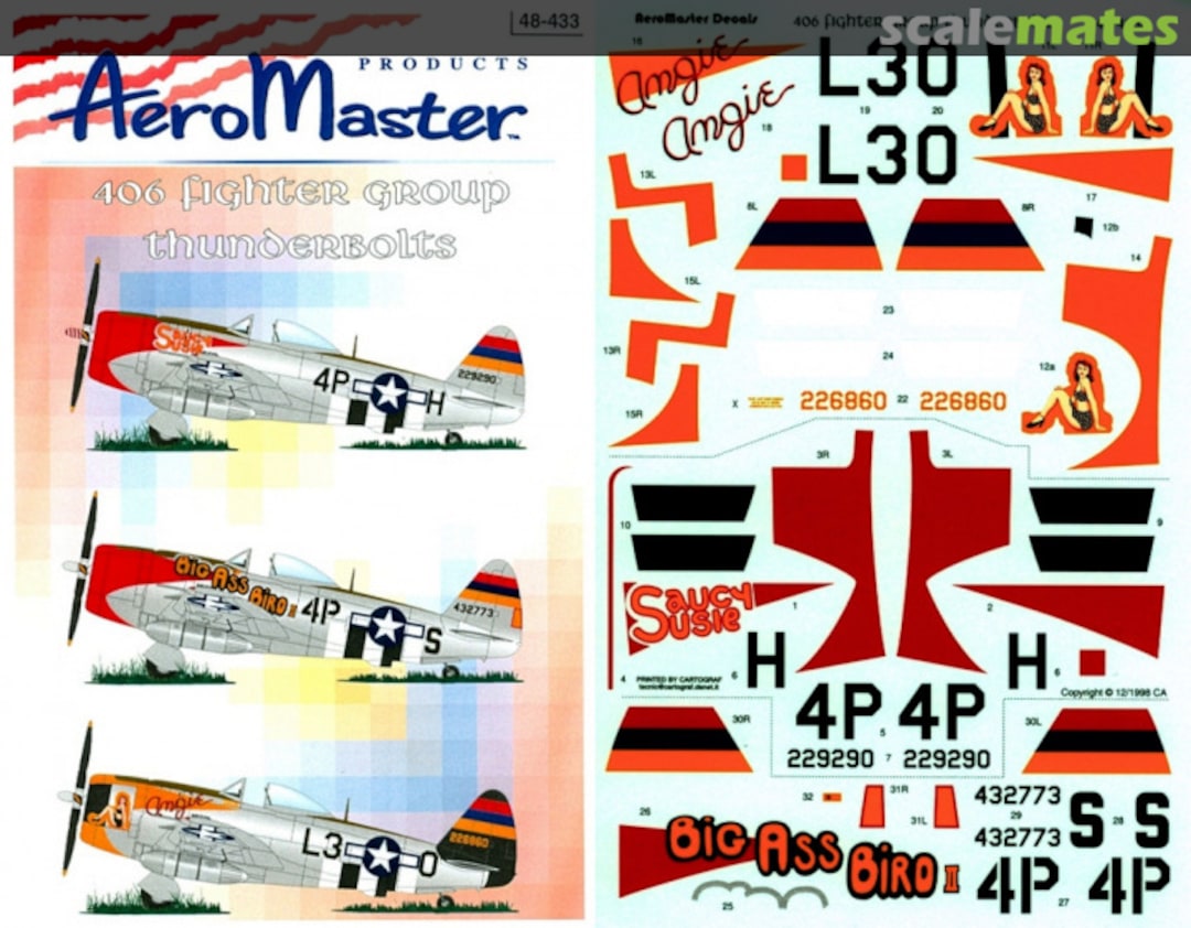 Boxart 406 Fighter Group Thunderbolts 48-433 AeroMaster