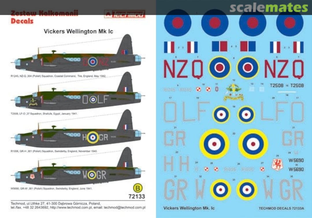 Boxart Vickers Wellington Mk IC 72133 Techmod