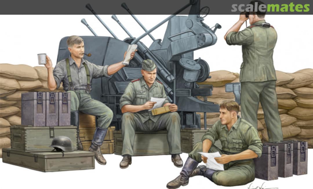 Boxart Anti-Aircraft Gun Crew 00432 Trumpeter