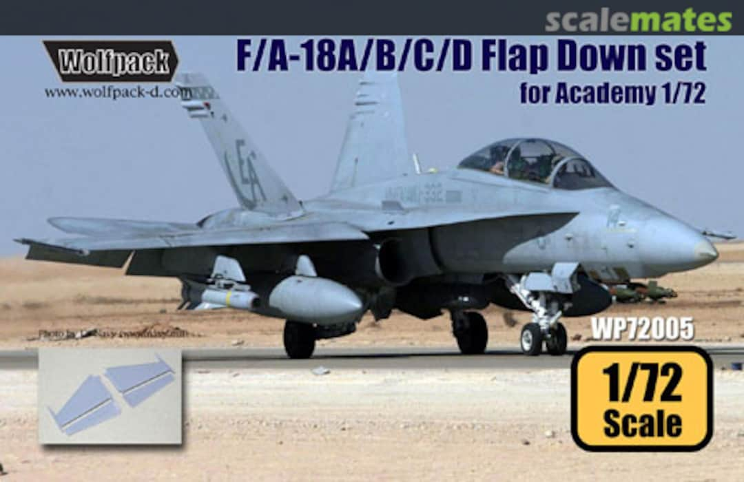 Boxart F/A-18A/B/C/D Hornet Flaps Down Set WP72005 Wolfpack