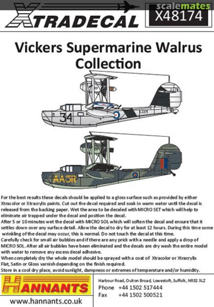 Boxart Vickers Supermarine Walrus Collection X48174 Xtradecal