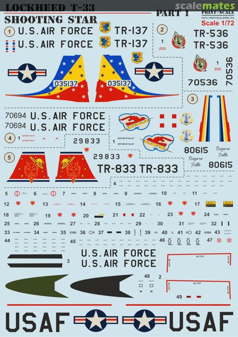 Boxart Lockheed T-33 Shooting Star 72-263 Print Scale