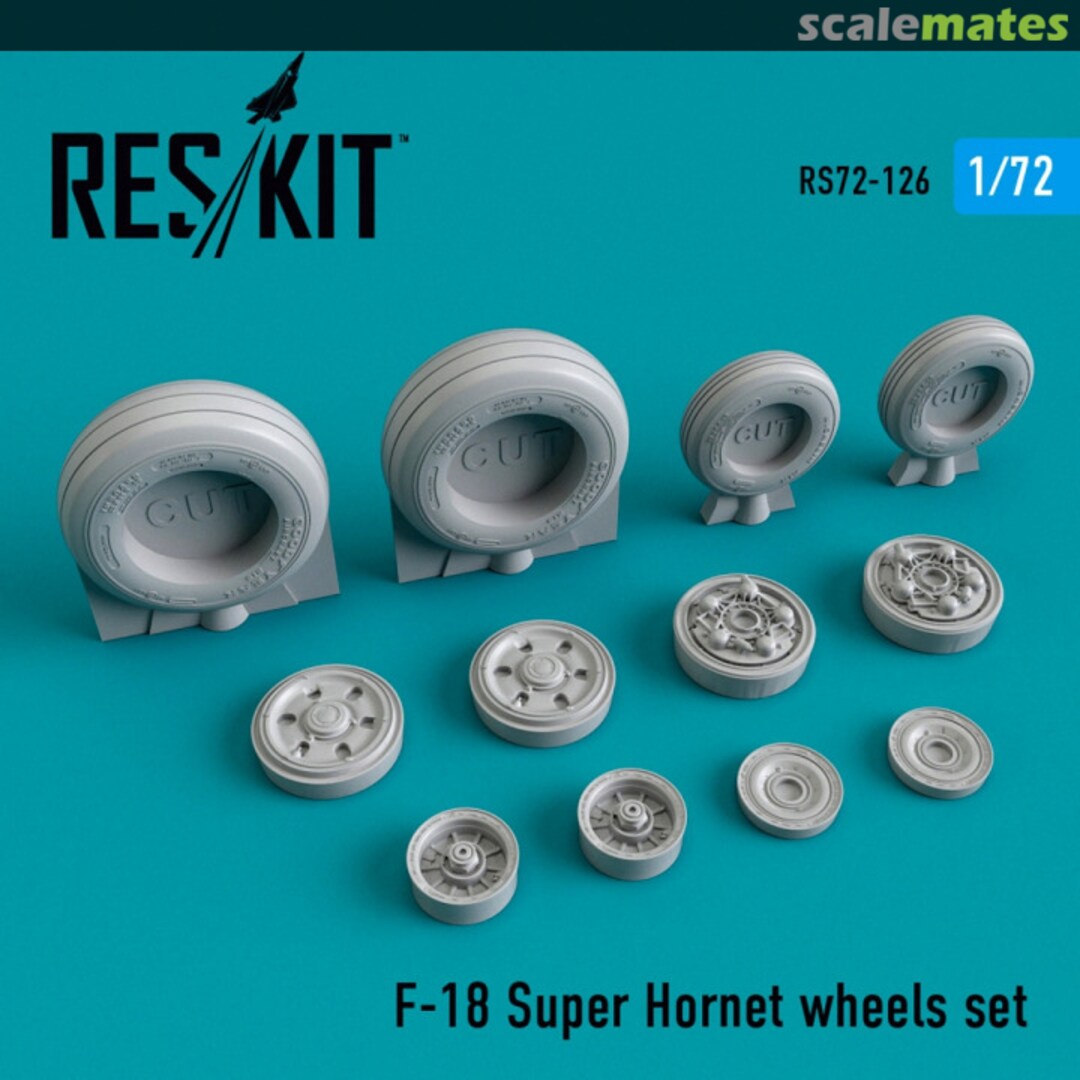 Boxart F-18 Super Hornet - wheels set RS72-0126 ResKit