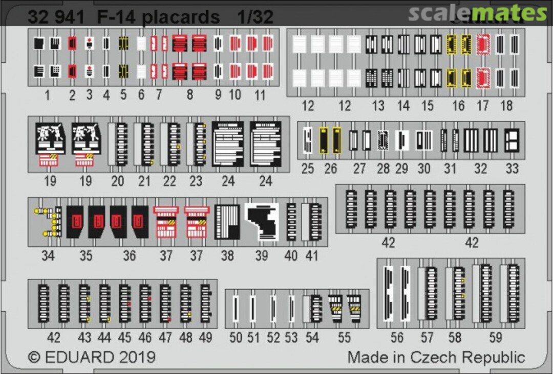 Boxart F-14 placards 32941 Eduard