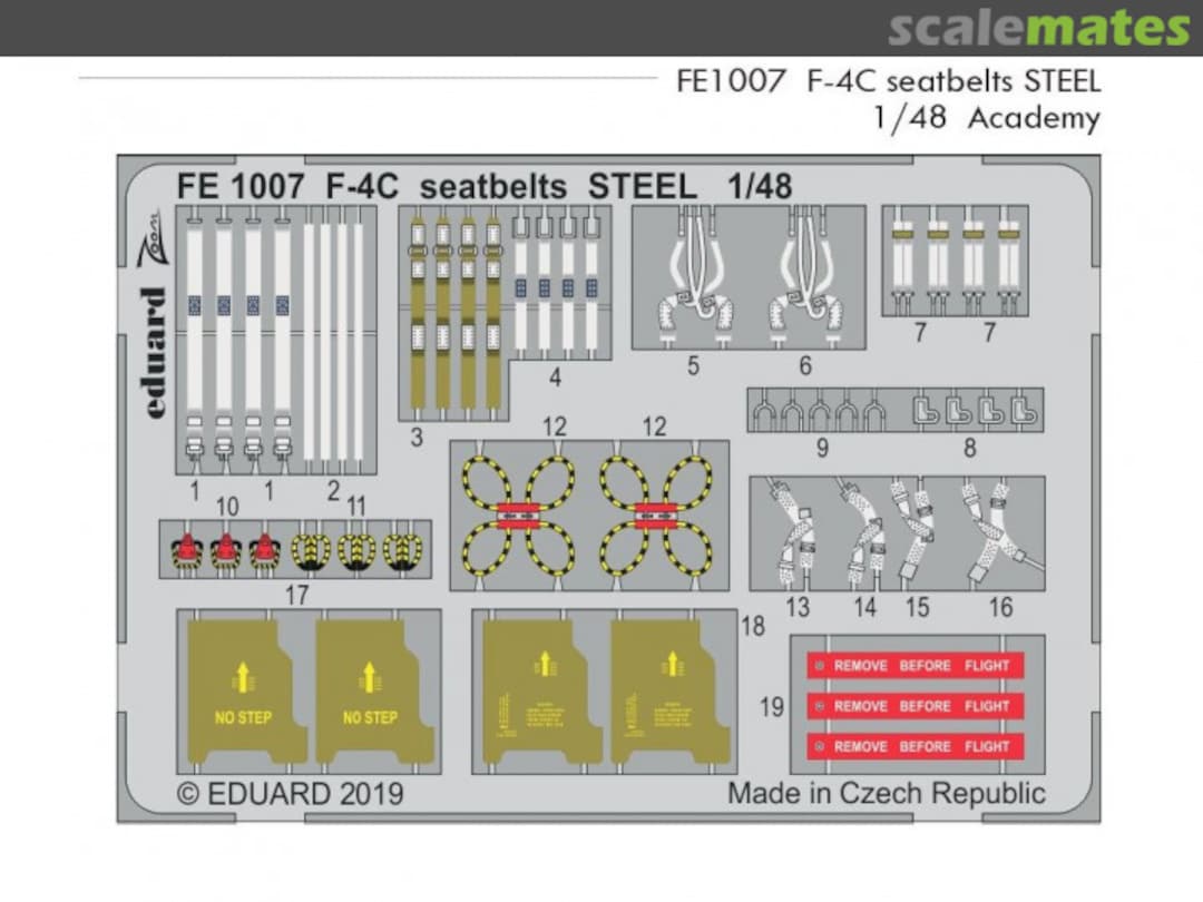 Boxart F-4C seatbelts STEEL FE1007 Eduard