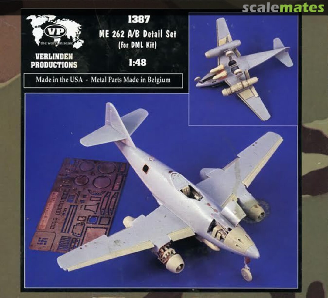 Boxart Me 262 A/B Detail set 1387 Verlinden Productions