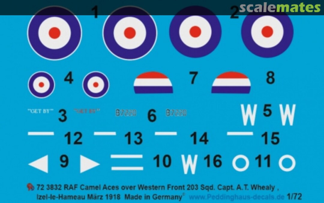 Boxart Sopwith Camel 72 3832 Peddinghaus-Decals