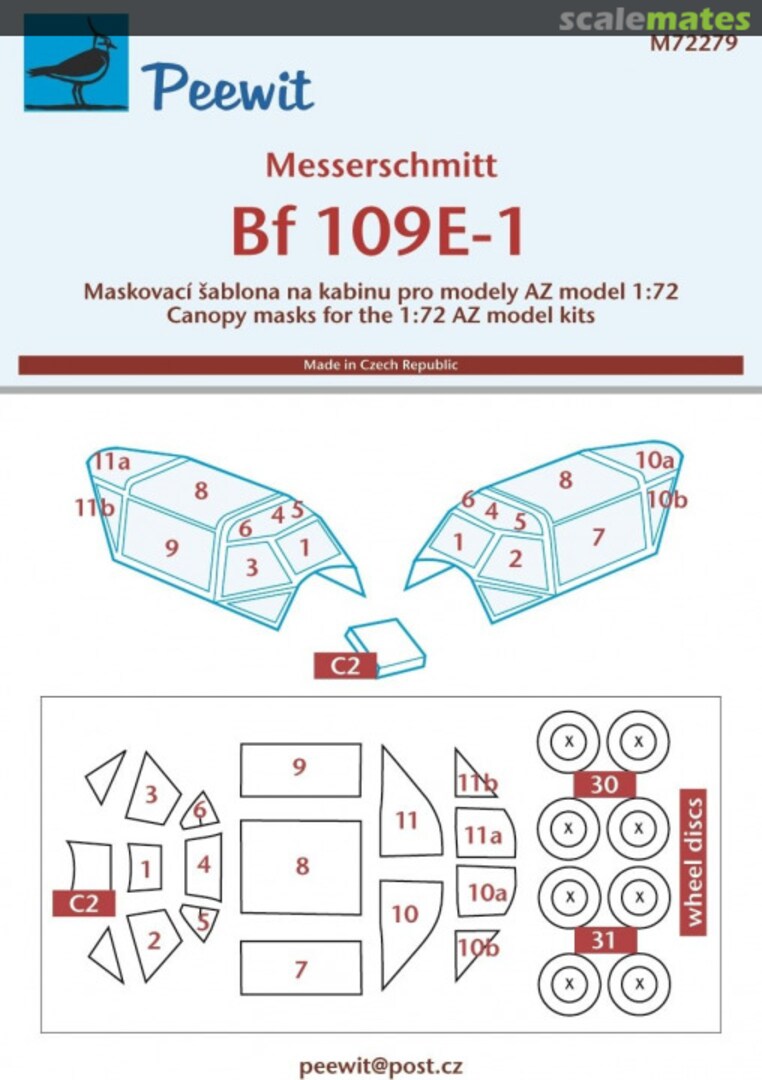 Boxart Messerschmitt Bf 109E-1 M72279 Peewit