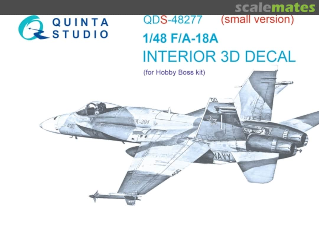 Boxart F/A-18А interior 3D decals (small version) QDS-48277 Quinta Studio