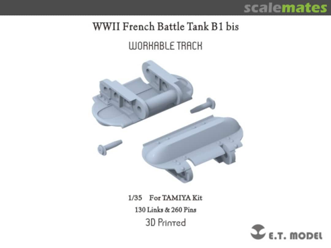 Boxart Char B1 bis Workable Track P35-019 E.T. Model