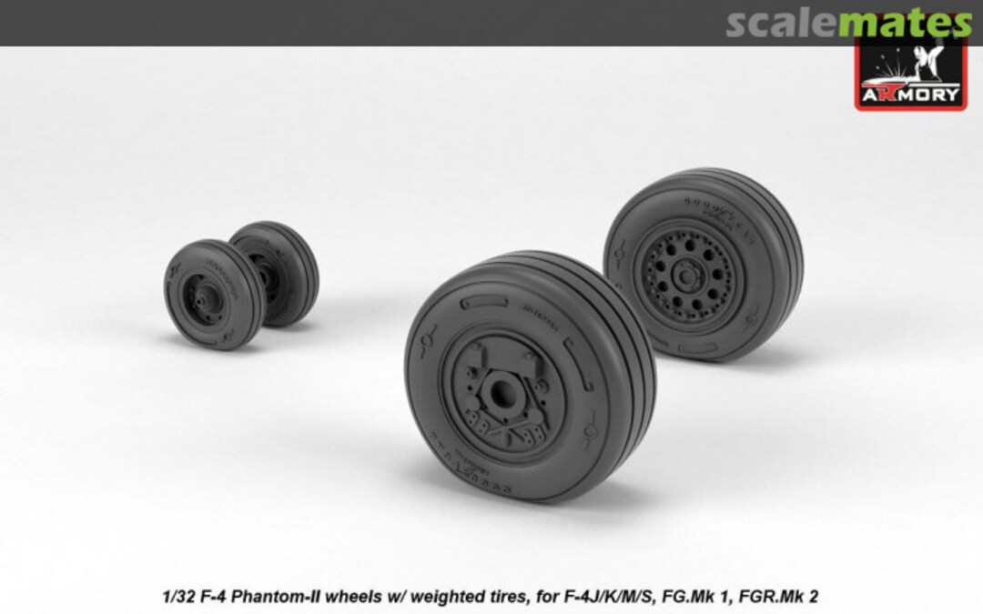 Boxart F-4 Phantom II wheels with weighted tires AR AW32308 Armory Modelling Manufacture