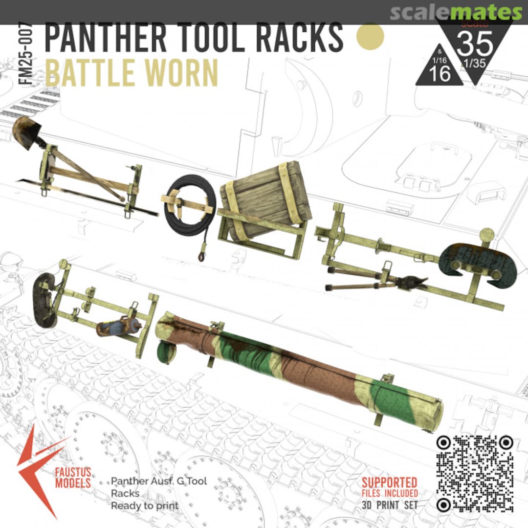 Boxart Panther Ausf.G Tool Racks Battle Worn  FM25-007 Faustus Models