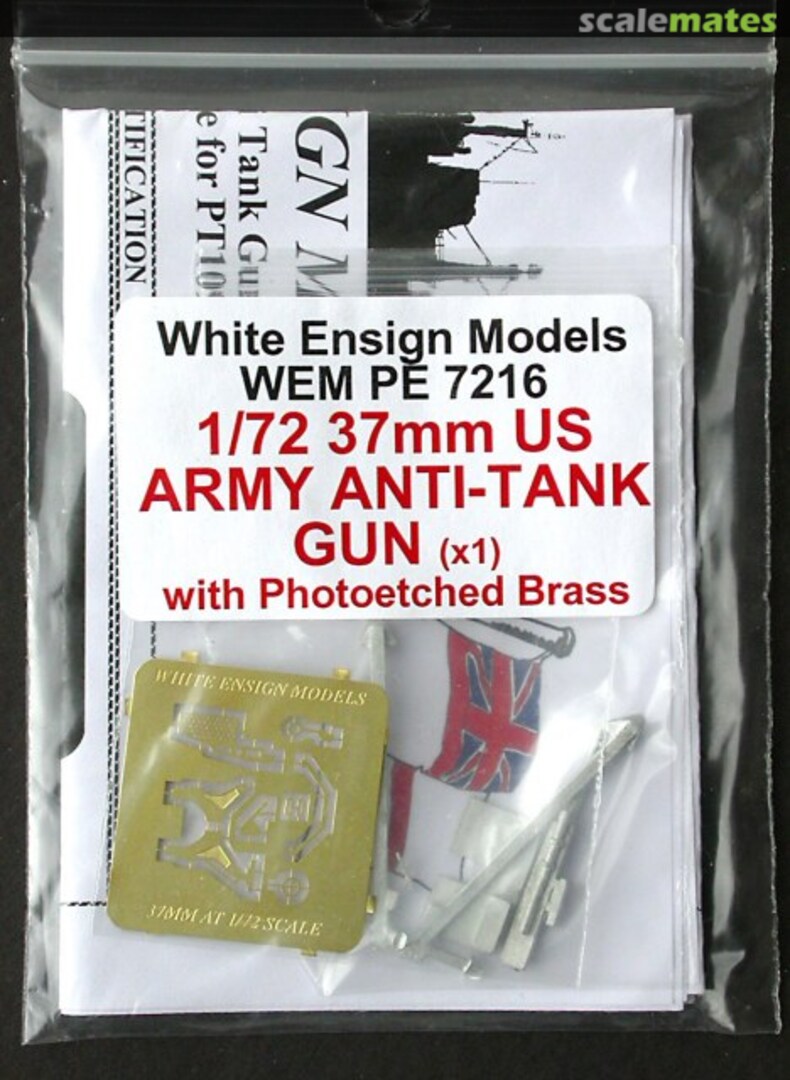 Boxart 37 mm US Army Anti-Tank Gun PE 7216 White Ensign Models