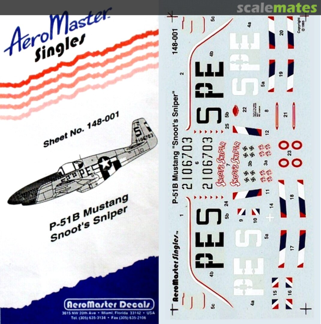 Boxart P-51B Mustang 148-001 AeroMaster