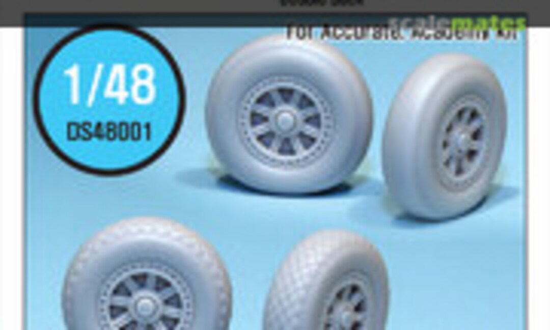 1:48 TBF/TBM Avenger Front Wheel Set - Sagged (Def.Model DS48001)