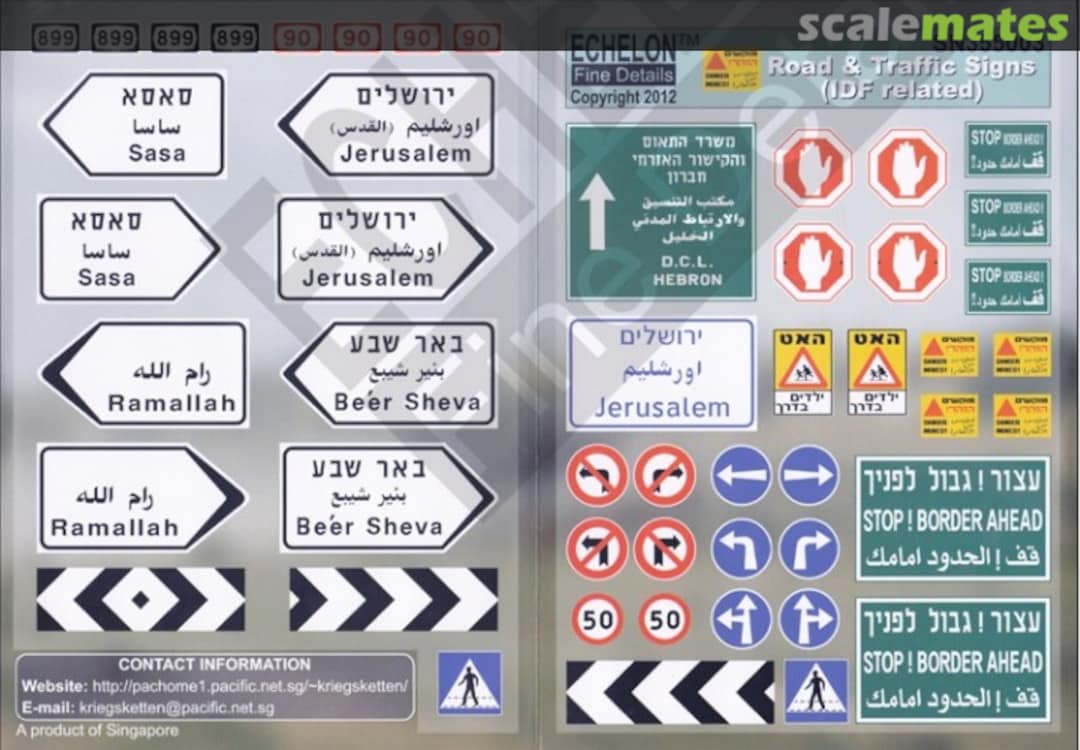 Boxart Road & Traffic Signs (IDF related) SN355003 Echelon Fine Details