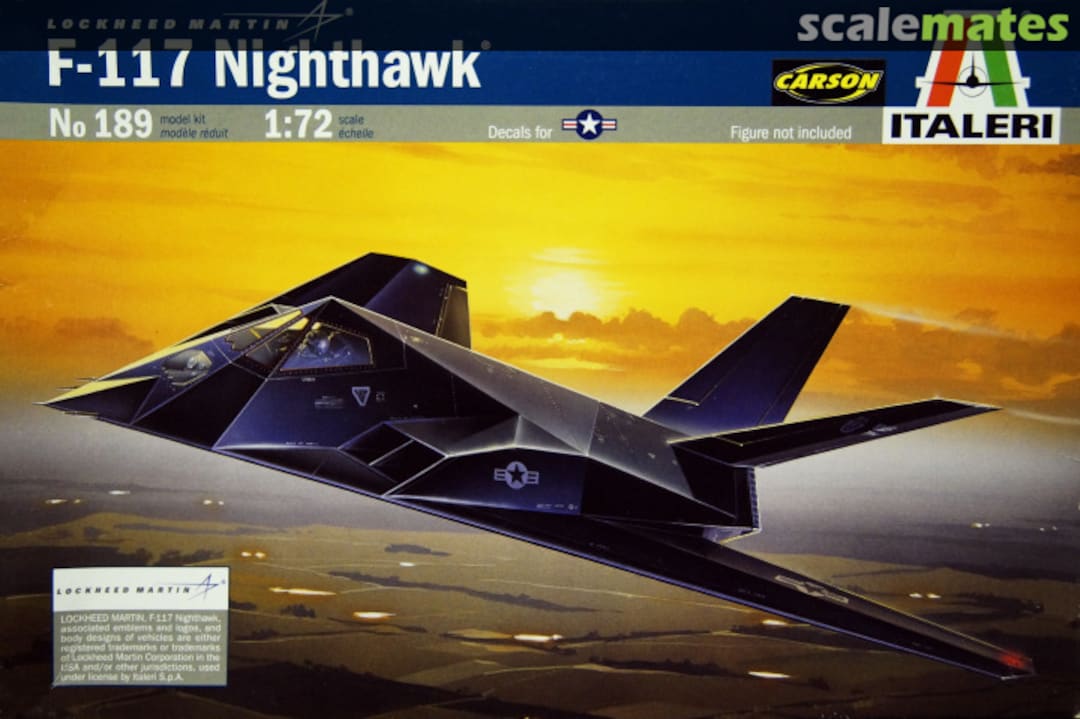 Boxart F-117 Nighthawk 189 Italeri