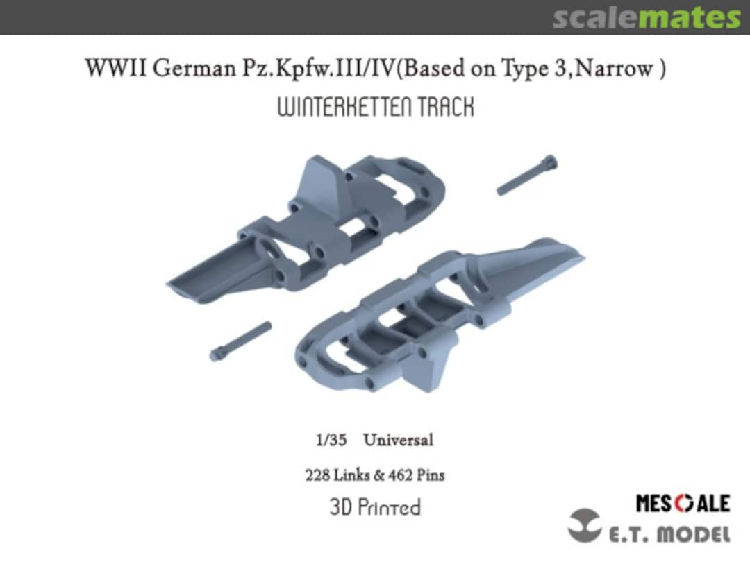 Boxart Pz.Kpfw.III/IV（Based on Type 3,Narrow）WinterKetten Track P35-023 E.T. Model