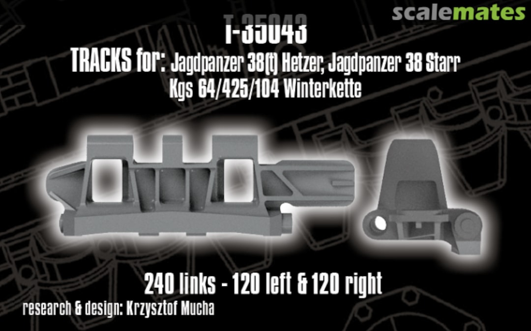 Boxart TRACKS for: Jagdpanzer 38 Hetzer, Jagdpanzer 38 starr T-35043 QUICKTRACKS