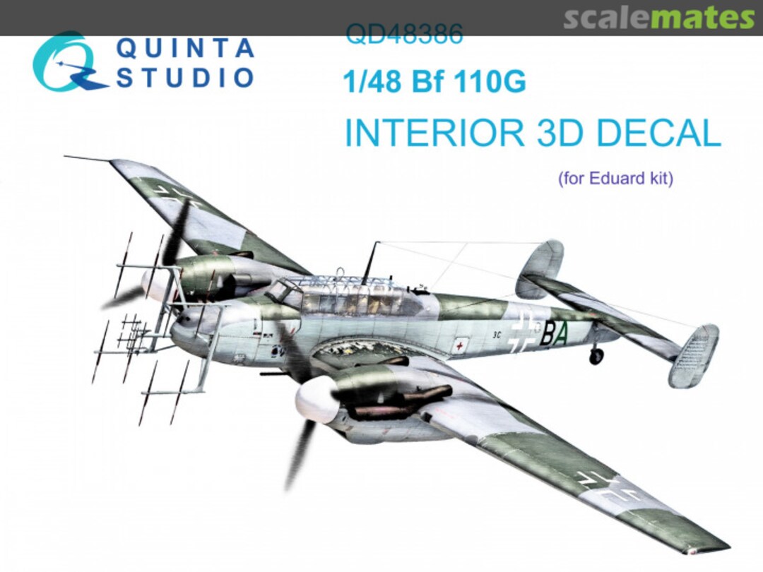 Boxart BF 110G interior 3D decals QD48386 Quinta Studio