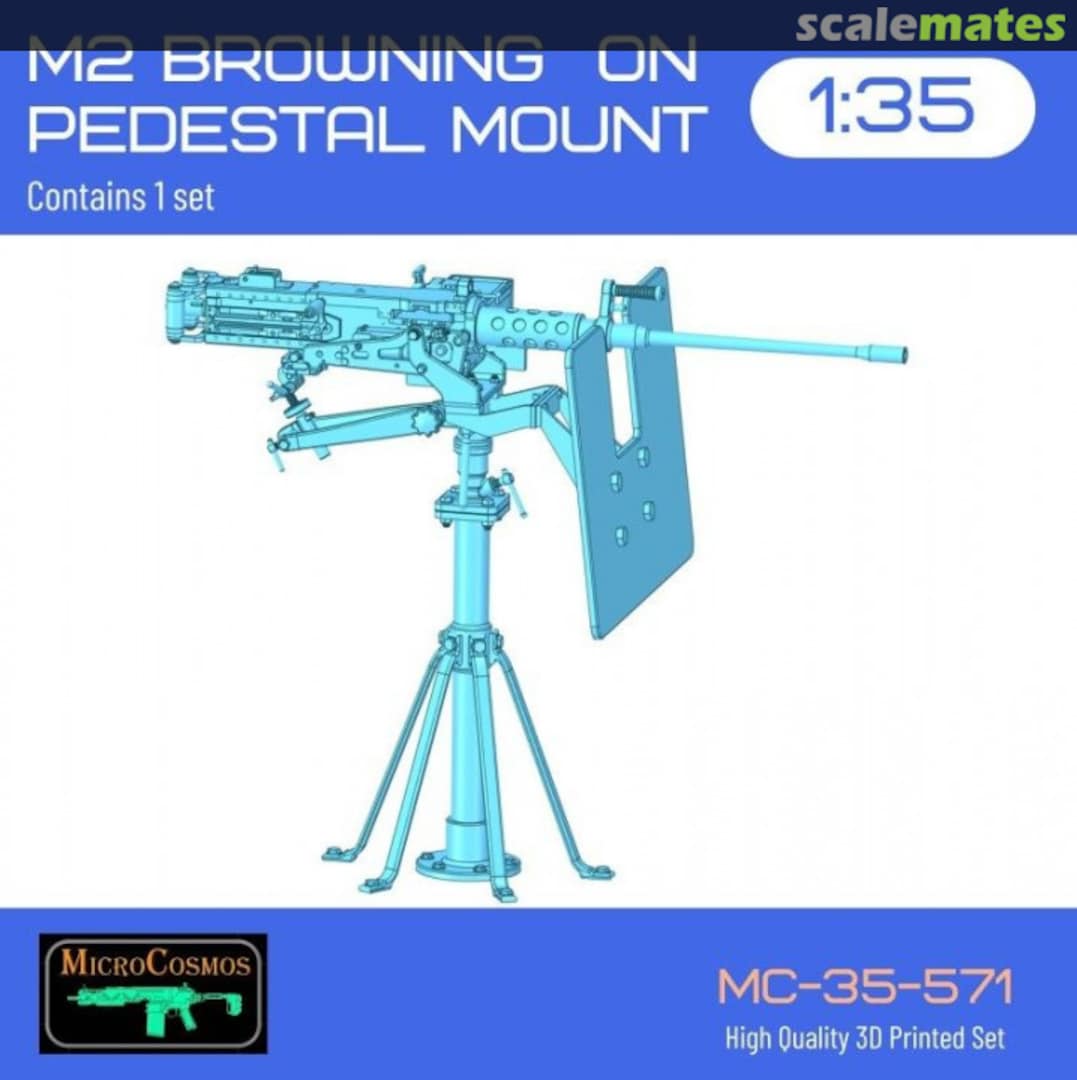 Boxart M2 browning with MK93 mount and MK37 pedestal mount MC-35-571 3D MicroCosmos