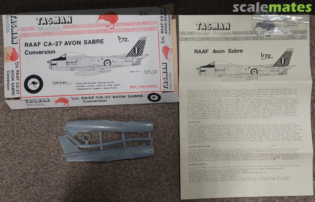 Contents RAAF Avon Sabre Conversion 000 Tasman Model Products