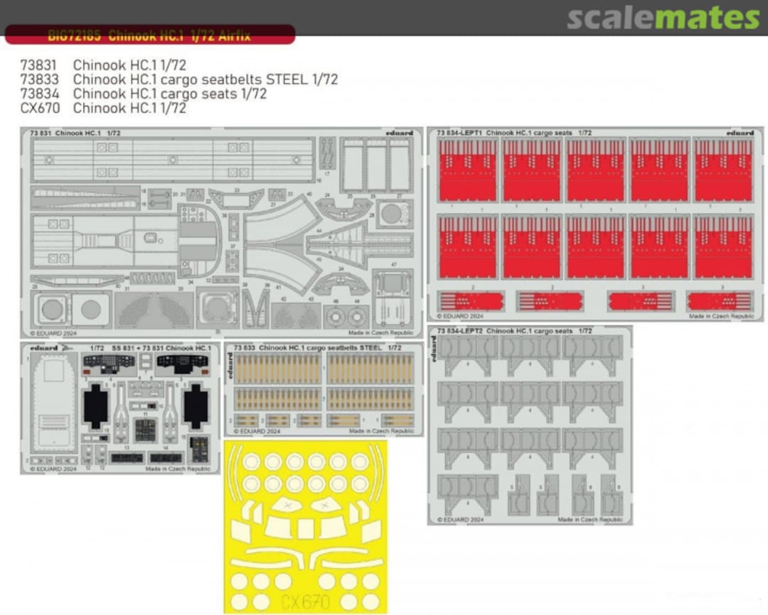 Boxart Chinook HC.1 detail set BIG72185 Eduard