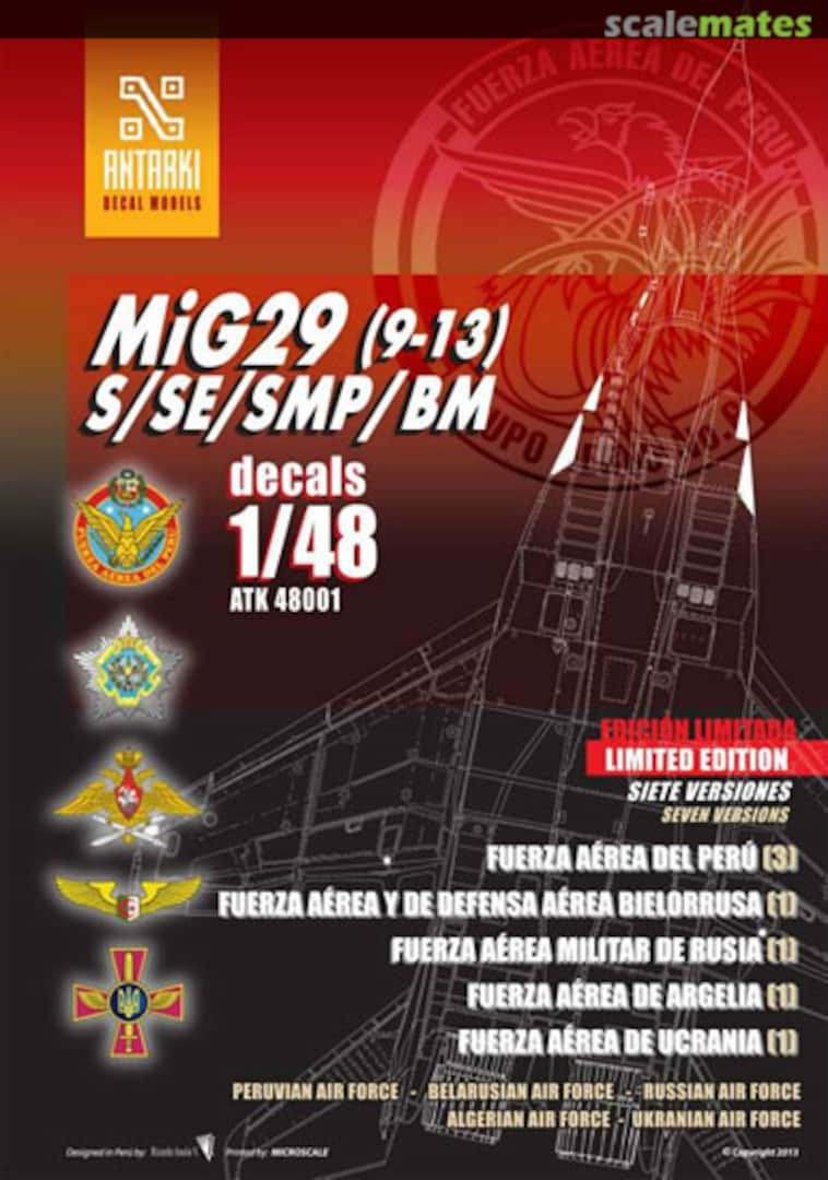 Boxart MiG-29 (9-13) S/SE/SMP/BM ATK48001 Antarki Models