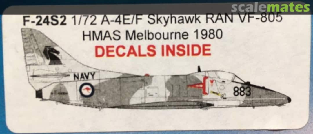 Boxart A-4E/F Skyhawk RAN VF-805 HMAS Melbourne 1980 F-24S2 AU repack