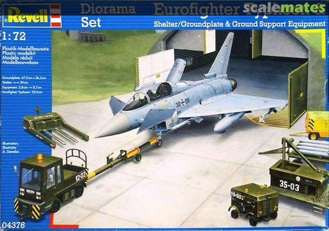 Boxart Eurofighter Typhoon & Shelter/Groundplate & Ground Support Equipment 04376 Revell