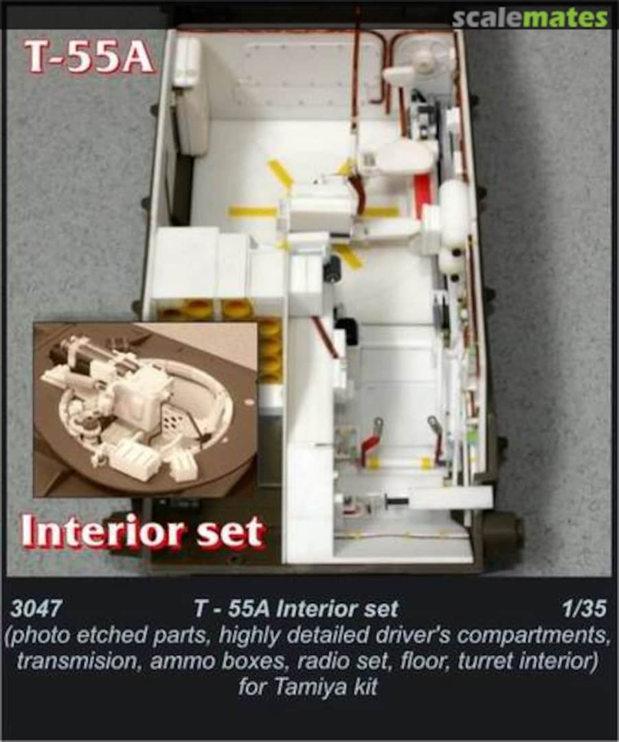 Boxart T-55A - interior set 3047 CMK