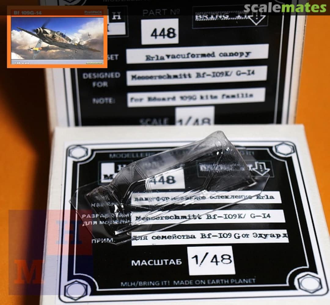 Boxart Messerschmitt Bf-109G-14/K vacuformed canopy 448 MLH/Bring It!