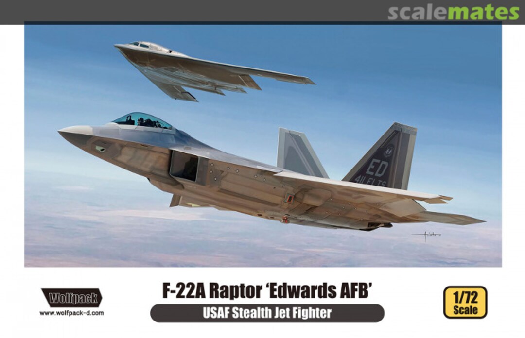 Boxart F-22A Raptor 'Edwards AFB' WP17210 Wolfpack