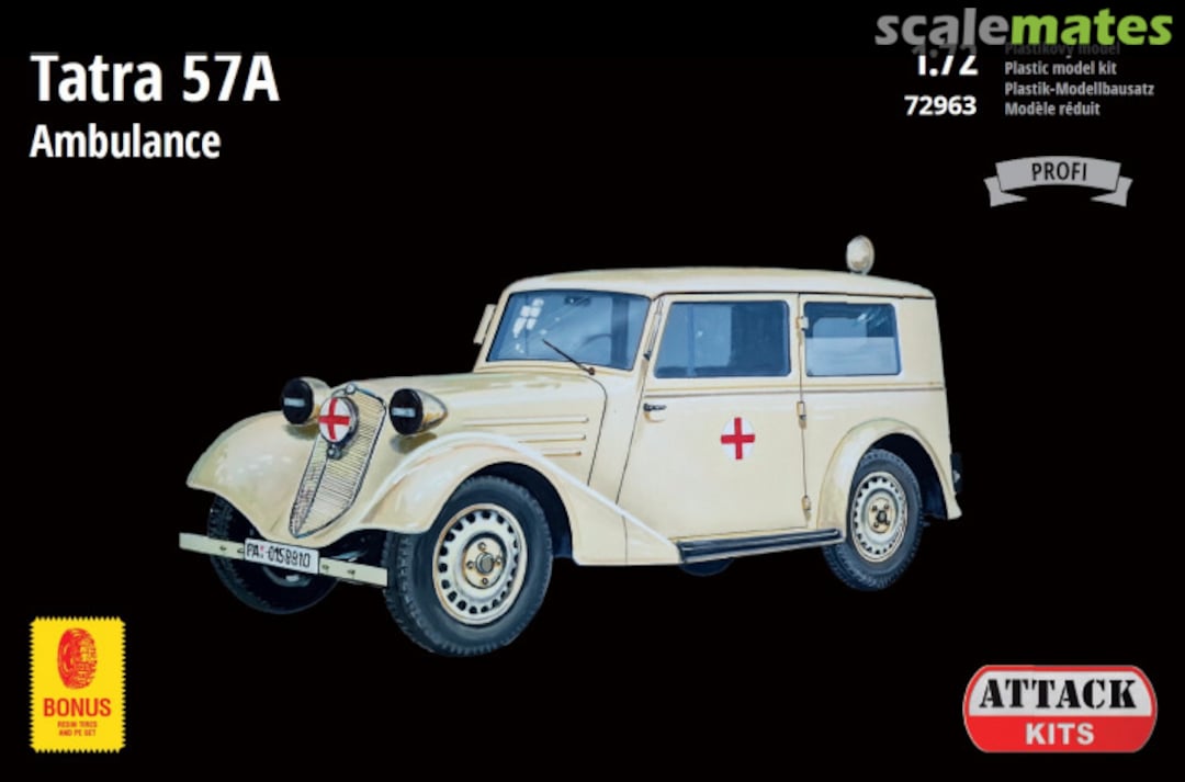 Boxart Tatra 57A Ambulance 72963 Attack Hobby Kits