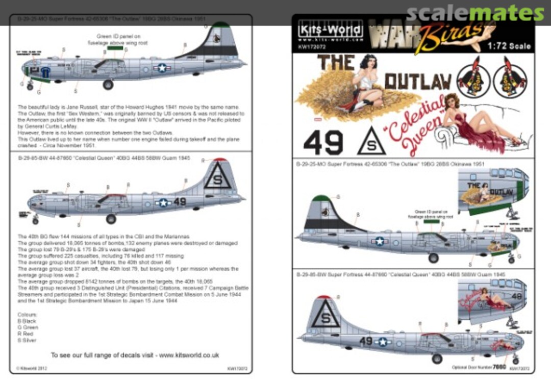 Boxart B-29 Superfortress KW172072 Kits-World