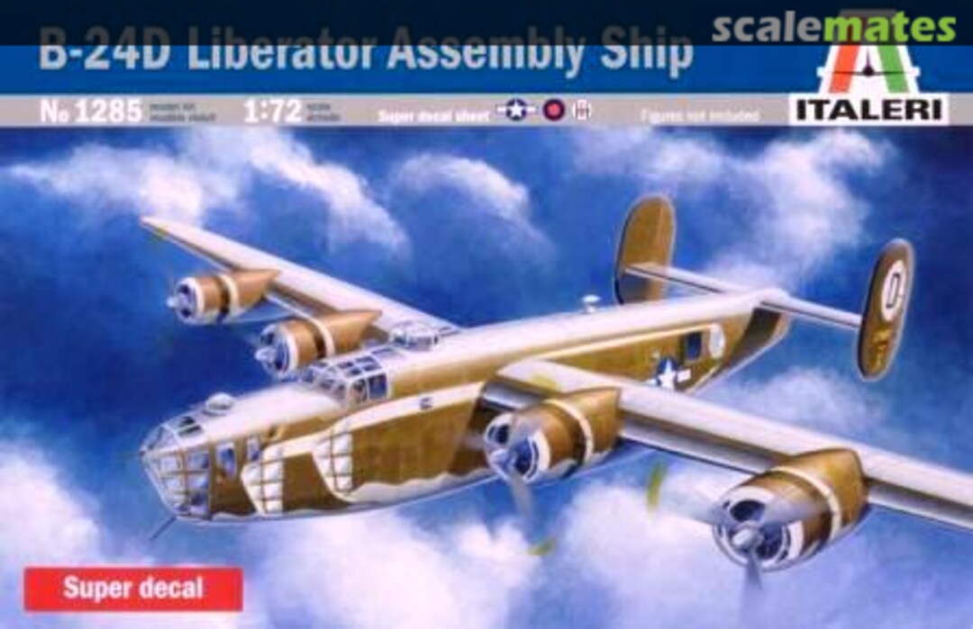 Boxart B-24D Liberator Assembly Ship 1285 Italeri