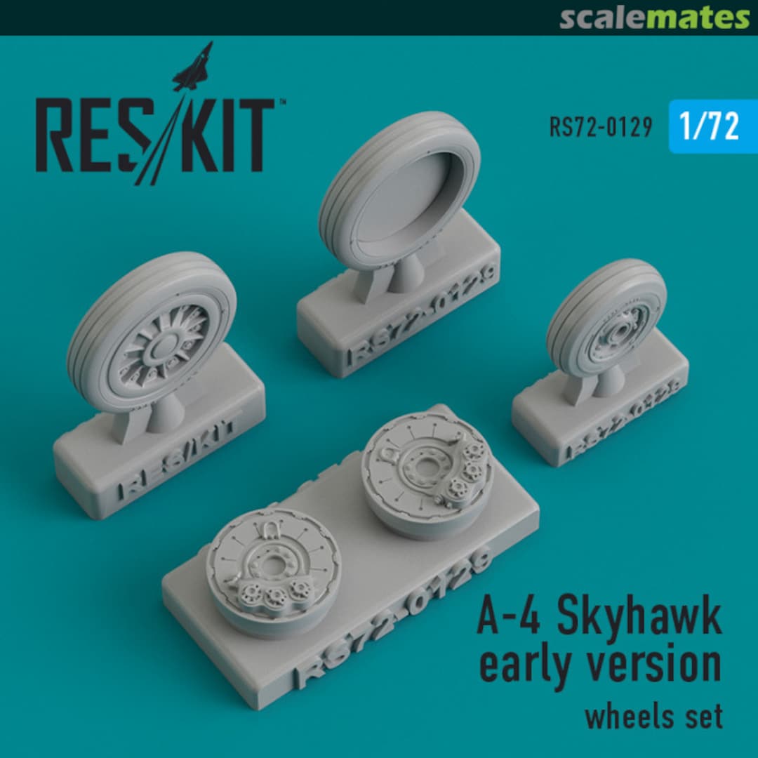 Boxart A-4 Skyhawk early version wheels set RS72-0129 ResKit