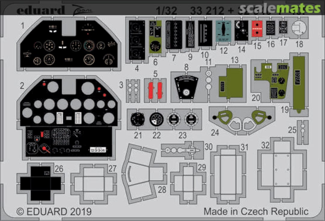 Boxart P-40F Zoom Set 33212 Eduard