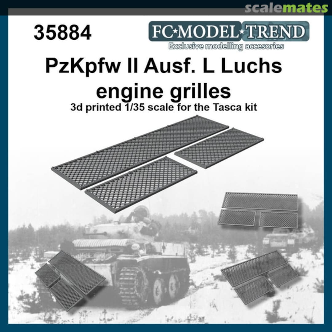 Boxart Pzkpfw II Ausf. L Luchs Engine Grilles 35884 FC Model Trend