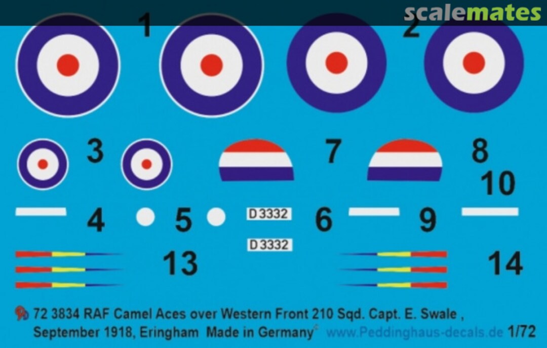 Boxart Sopwith Camel 72 3834 Peddinghaus-Decals